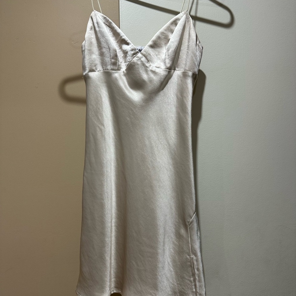 Princess Polly Cream Satin Chemise with Cowl Neckline